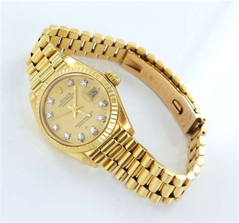 rolex damen gold diamanten|rolex damenuhr.